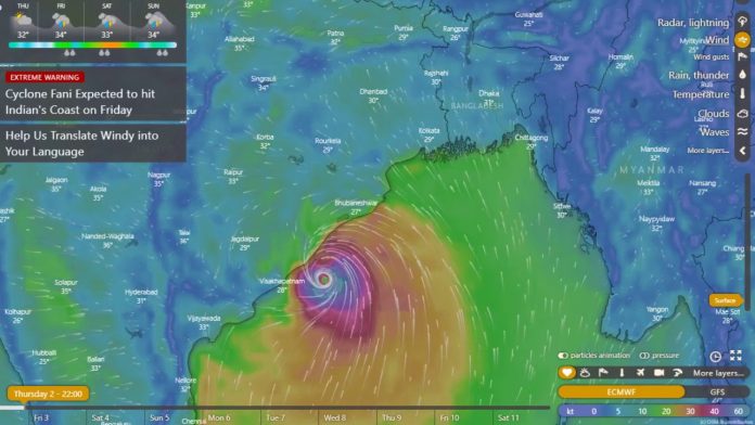 Cyclone Map India